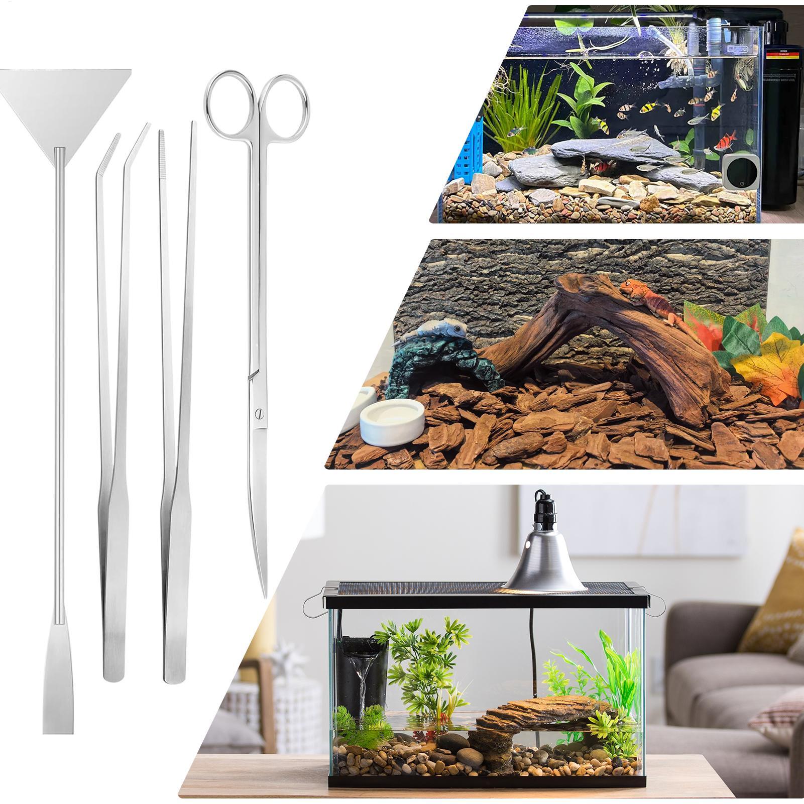 Planted Aquarium Tool Kit - 4pcs Aquarium Tool Kit Stainless Steel