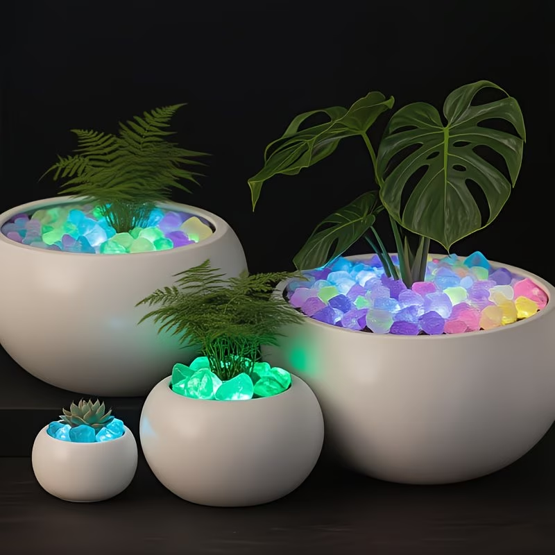 300PCS Luminous Pebble Set,0.9 - Aquarium Planted Plants ulasan dan harga