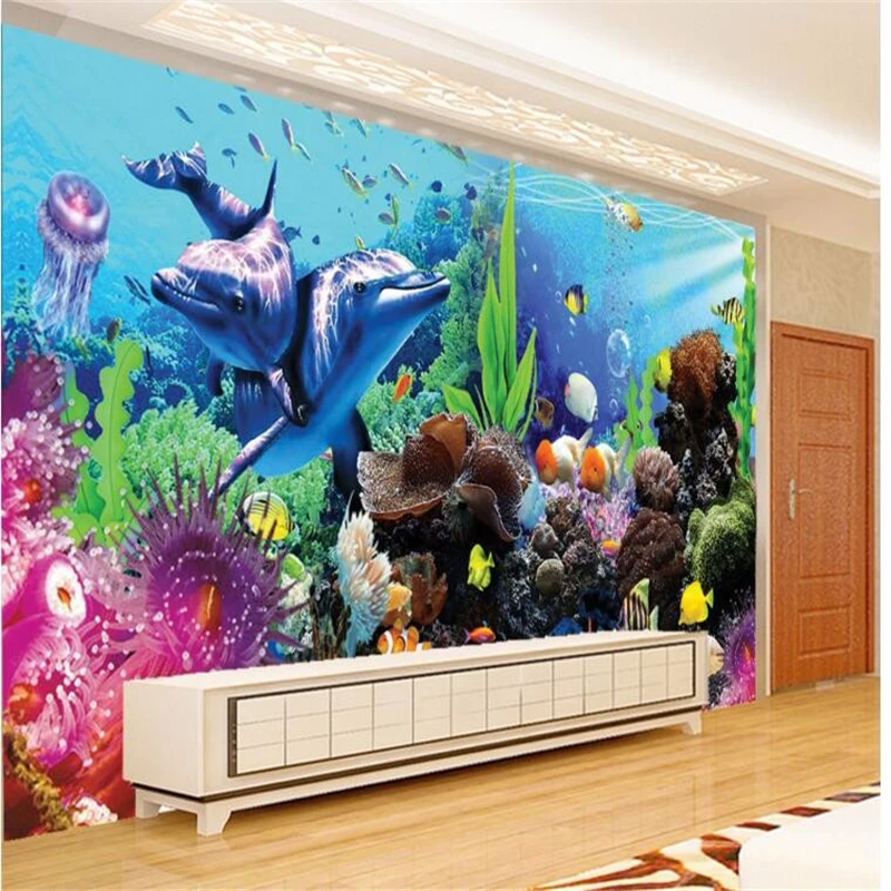 beibehang custom tereo tropica - Planted Aquarium Wallpaper ulasan dan harga