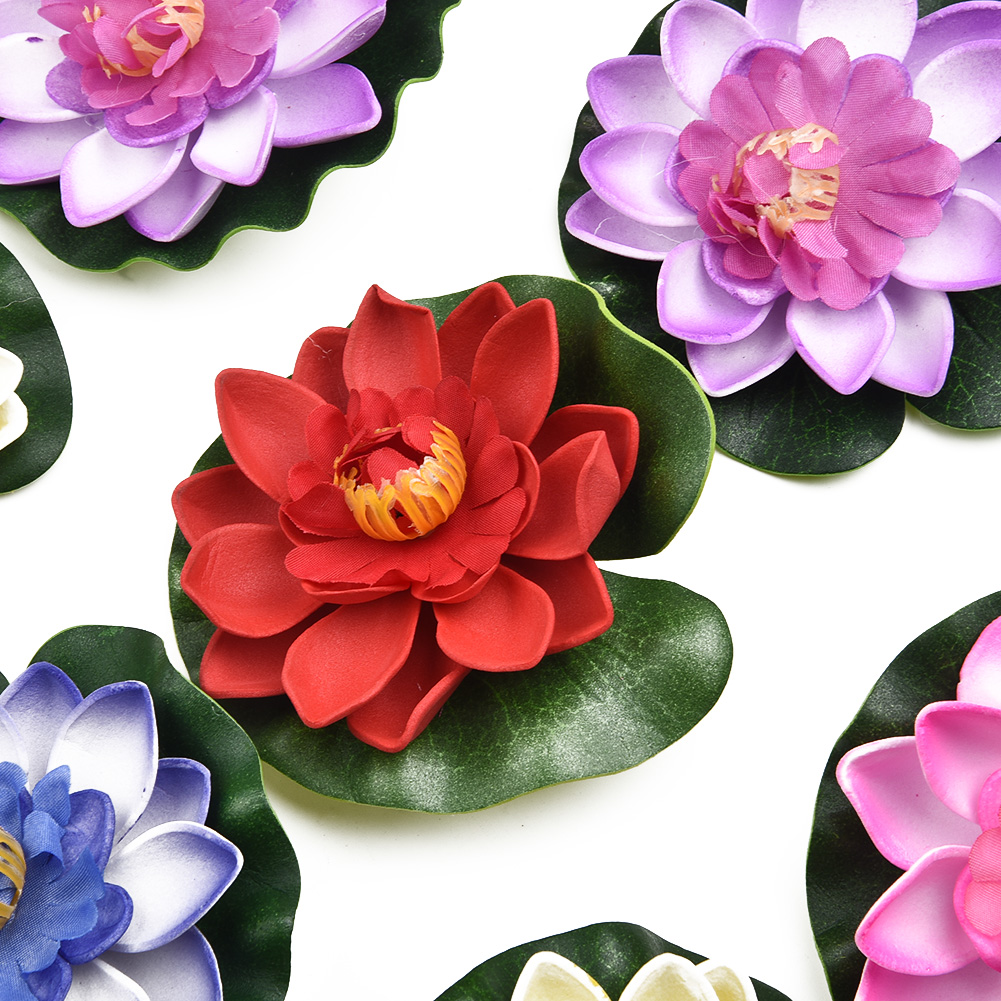 EVA-Based Artificial Lotus Flo - Aquarium Plant Red Lotus ulasan dan harga