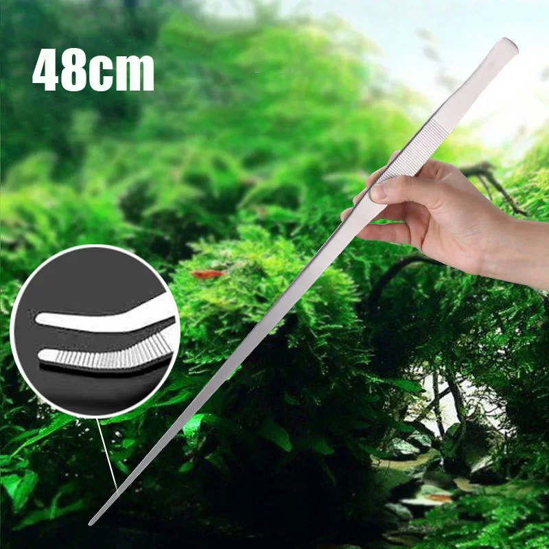 48cm Stainless Steel Tweezers  - Planted Aquarium Tool Kit ulasan dan harga